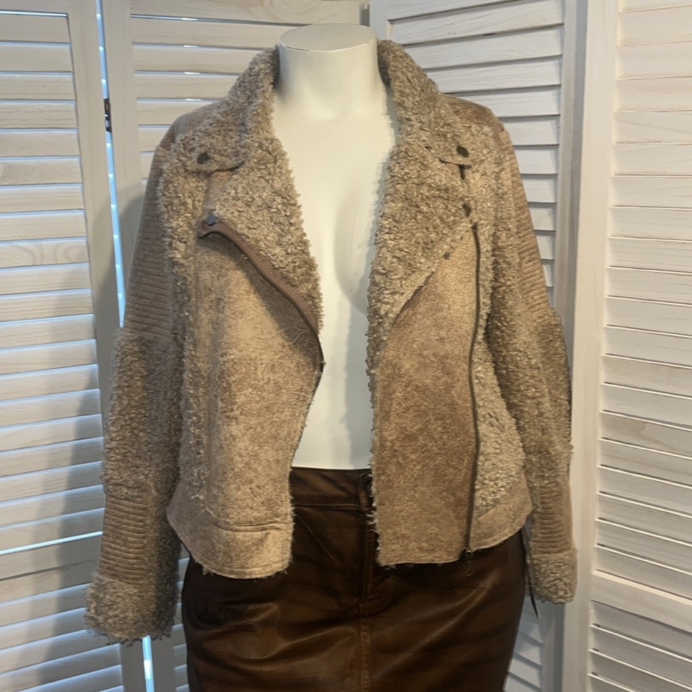 Shearling Biker Jacket by ADORE. XL